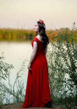 Lady in red