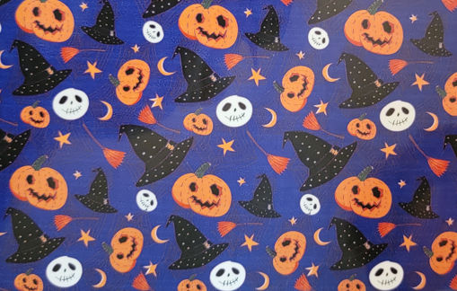 witches hats and pumpkins