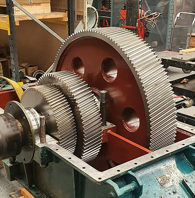 A stripped set of gears