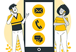 Image de personnes autour d'un téléphone