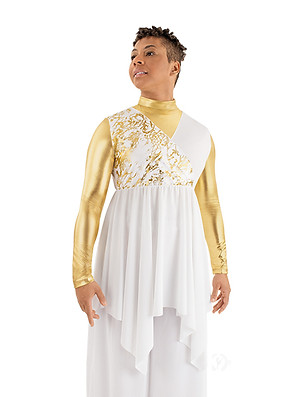 13118 06118 Divinity Tunic White/Gold by Eurotard