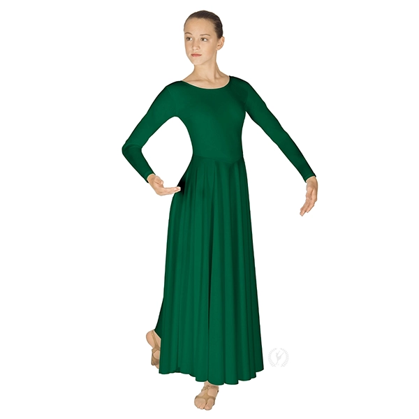 Green Simple Worship Dance Dress