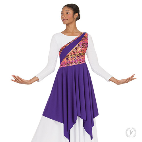 green emerald velvet dress Eurotard Purple/Gold Adult Resurrection Dress 14820 main image 1