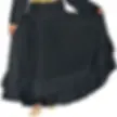Eurotard womens double ruffle praise or flamenco skirt in black on model