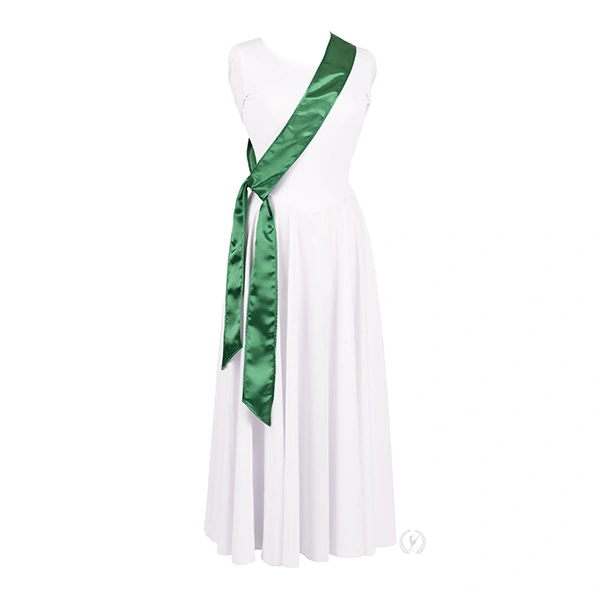 Green Satin Sash