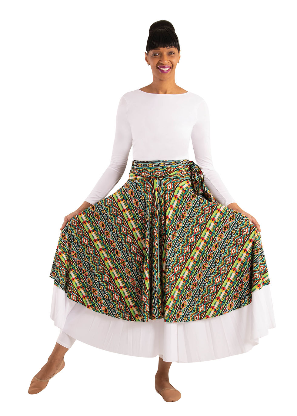 Thumbnail: 0664-C545 Child Tribal Print Tunic/Skirt