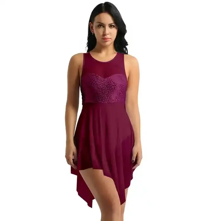 Thumbnail: iE902 Adult Sequin Chiffon Dance Dress