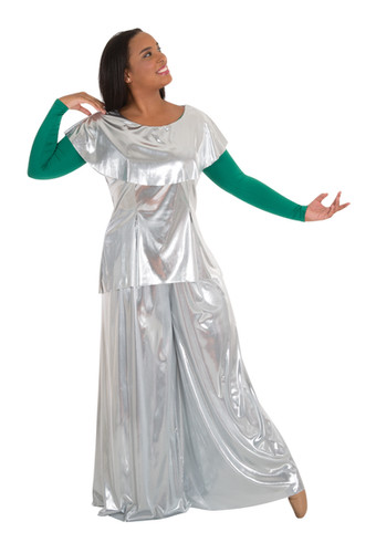 611 pantalones palazzo metalizados Dance Fashions Warehouse