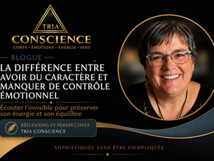 Blogue TRIA Conscience : La différence entre avoir du caractère et manquer de contrôle émotionnel. Réflexion sur la maîtrise de soi, l'intelligence émotionnelle et l'impact de nos réactions sur nos relations personnelles et professionnelles.
