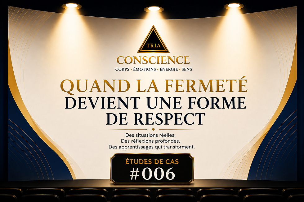 Étude de cas TRIA Conscience #006 – Quand la fermeté devient une forme de respect. Réflexion sur le leadership, les limites, la responsabilisation, le respect mutuel et l'importance d'intervenir avec clarté en milieu de travail.
