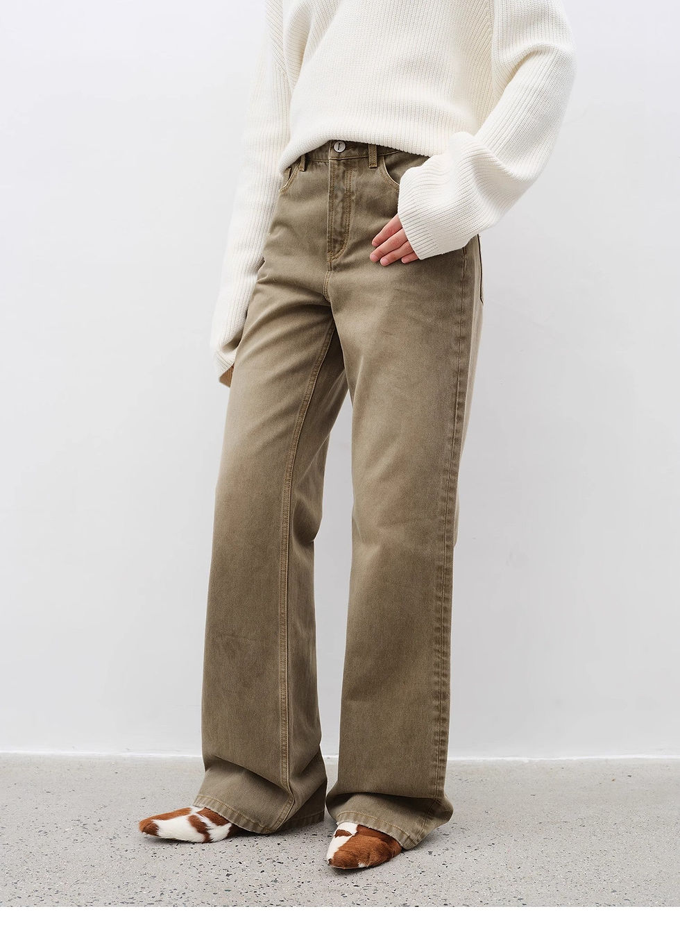 Miniatura: "Flare Mark" Retro All-Season Slim-Fit Versatile Floor-Length