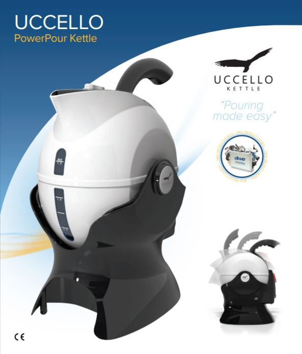 Thumbnail: Uccello kettle and tipper,restricted mobility help