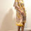 Thumbnail: Short Kaftan in Canary Yellow and Pink Flora  619