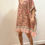 Thumbnail: Short Kaftan in Peach and Red  Flora 613