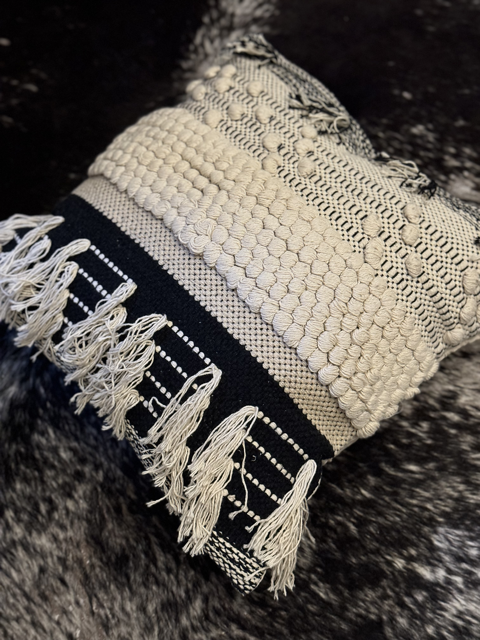 Thumbnail: Pillow Cover in Cotton Hand Loom Woven Textured 10