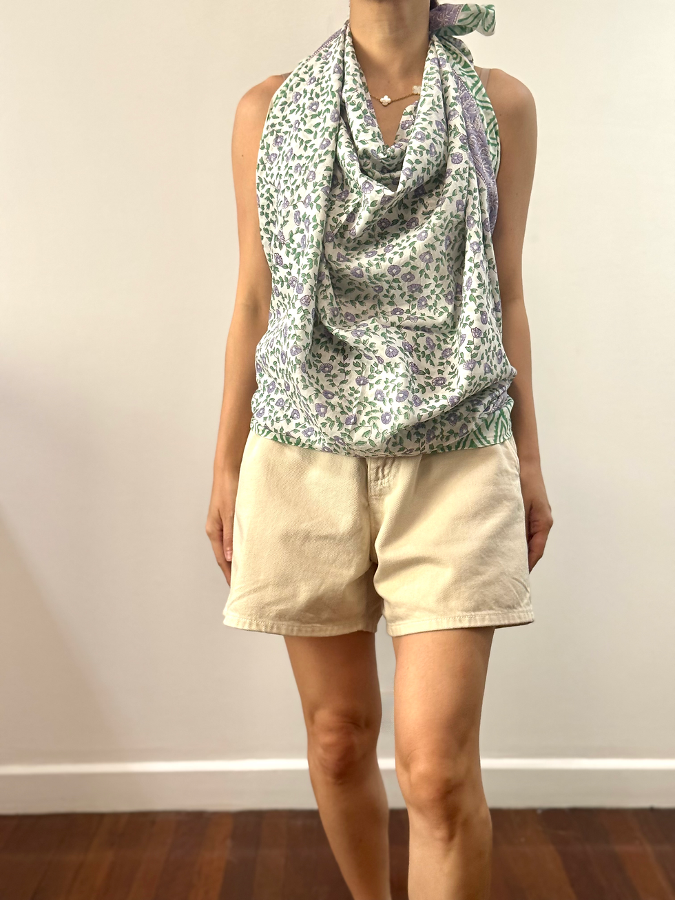 Thumbnail: Sarong in Periwinkle Bell Flowers 224