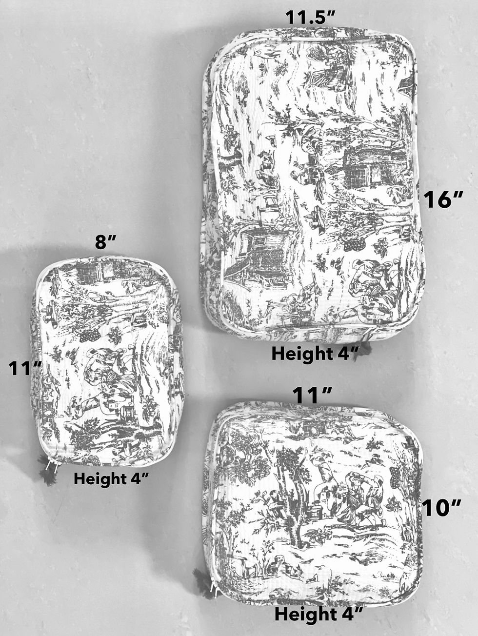 Thumbnail: Packing Cubes in Toile Black