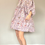 Thumbnail: Mini Dress in Light Mauve Swirly Flora 18