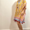 Thumbnail: Short Kaftan in Canary and Red Flowers 577