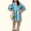 Thumbnail: Kids Lounge Dress in Tiffany Blue Flower Garden