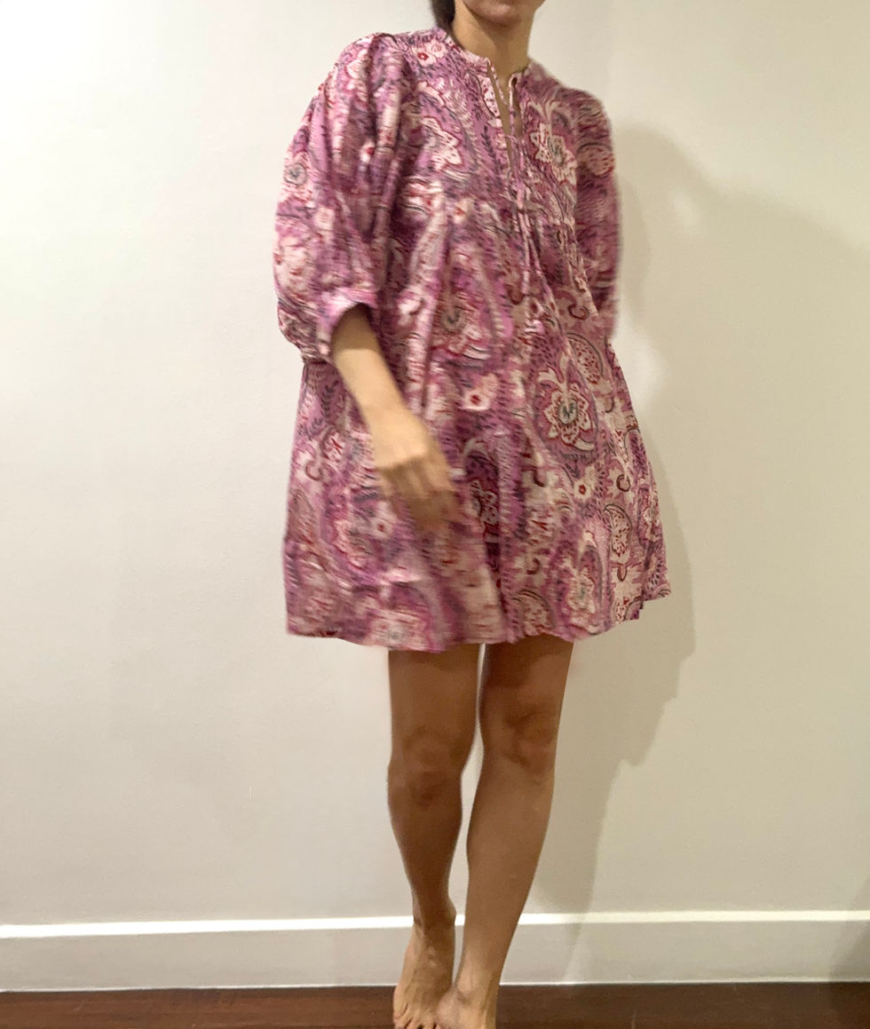 Thumbnail: Copy of Mini Dress in Pink Paisley Wild Flora 23