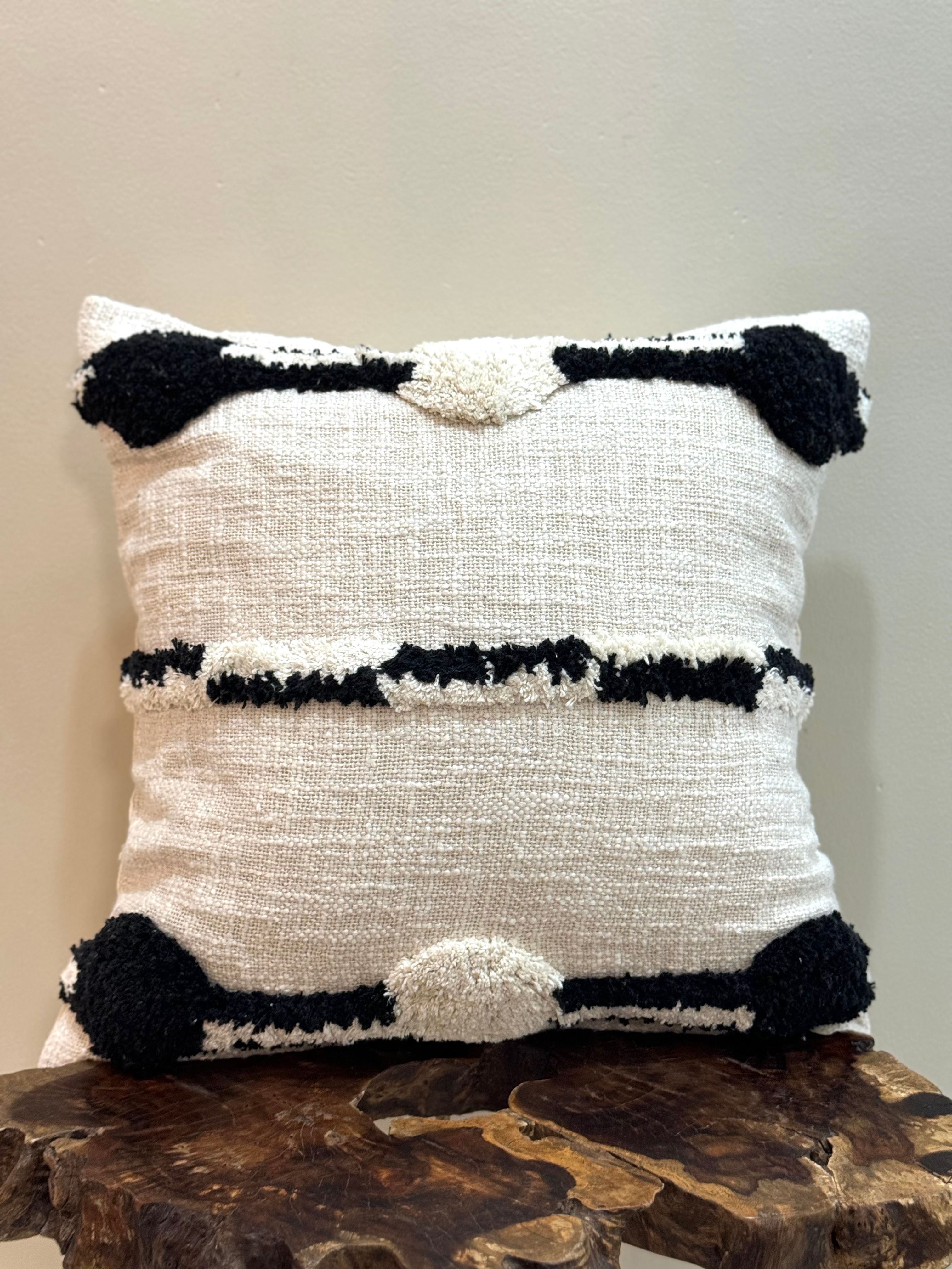 Pillow Cover in Cotton Hand Loom Woven Textured 13