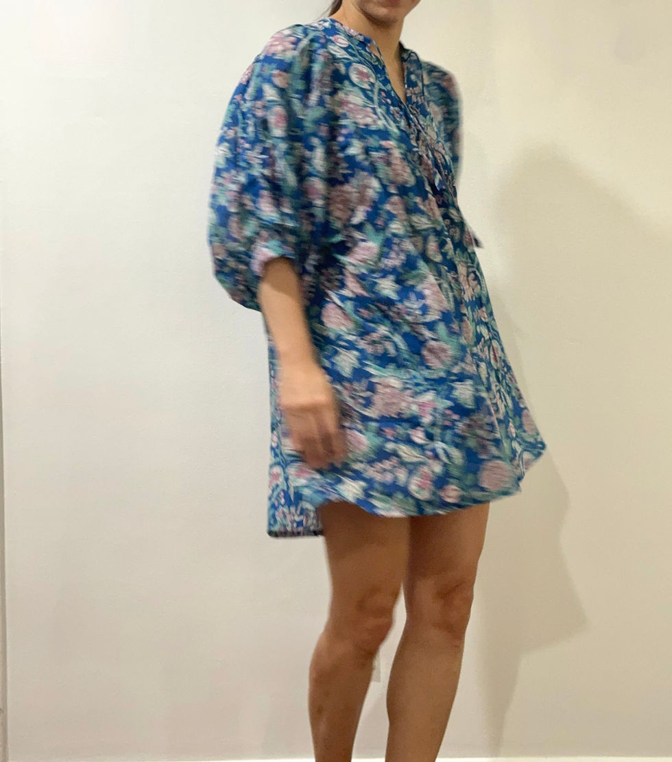 Thumbnail: Mini Dress in Ocean Blue Wild Flora 19