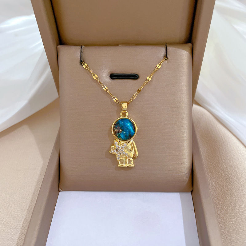 Thumbnail: Y2K Starry Sky Planet Light Luxurious Temperament Gorgeous Necklace Star and Moo