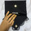 Miniature : Pochette noire à dentelle et motif dentelle