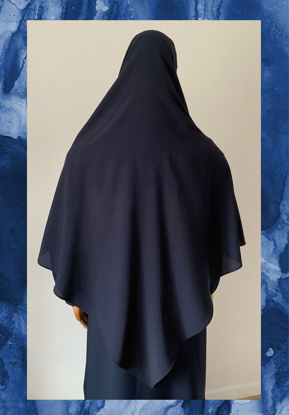 Miniature : Voile à enfiler asymétrique long bleu marine