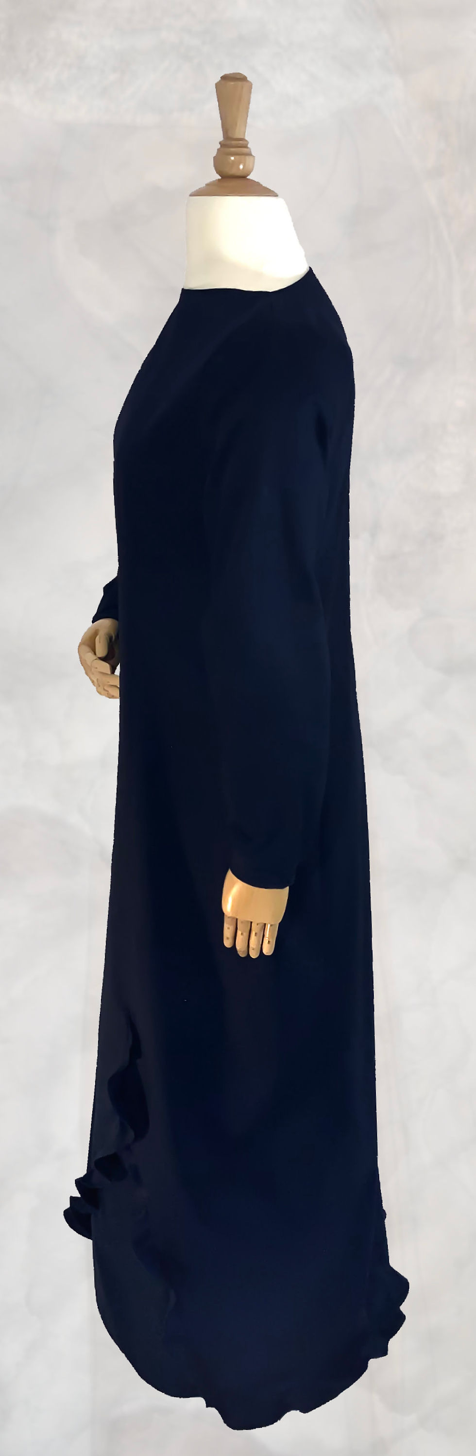 Miniature : ABAYA ROBE-HIJAB À VOLANTS bleu marine