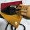 Miniature : Pochette bandoulière suédine bordeaux et wax
