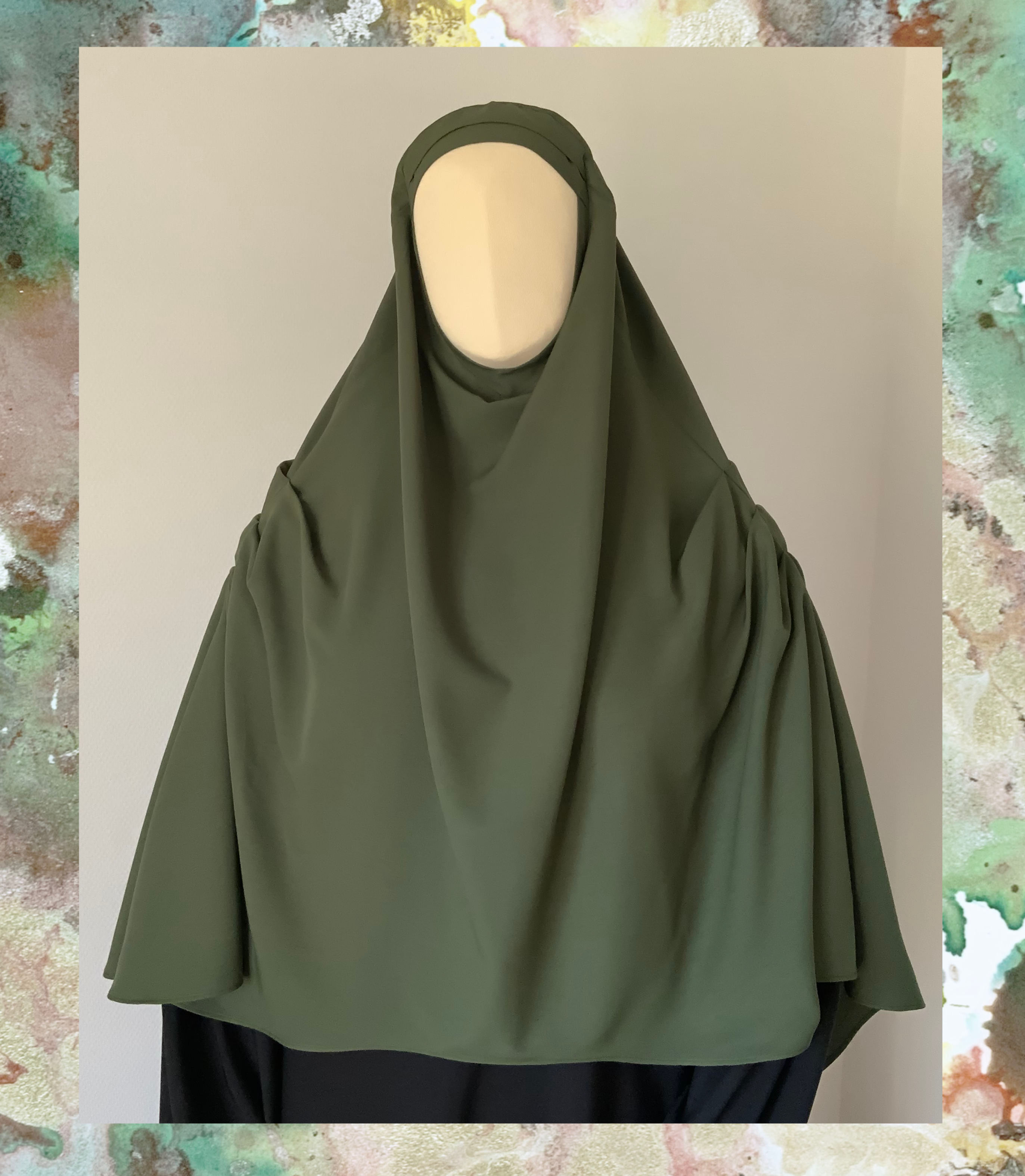 Voile à enfiler 3 plis kaki