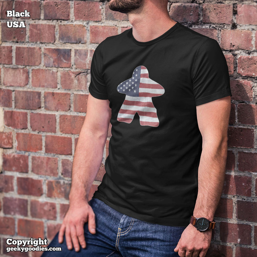 Thumbnail: Meeple Flag Mens/Unisex T-shirts