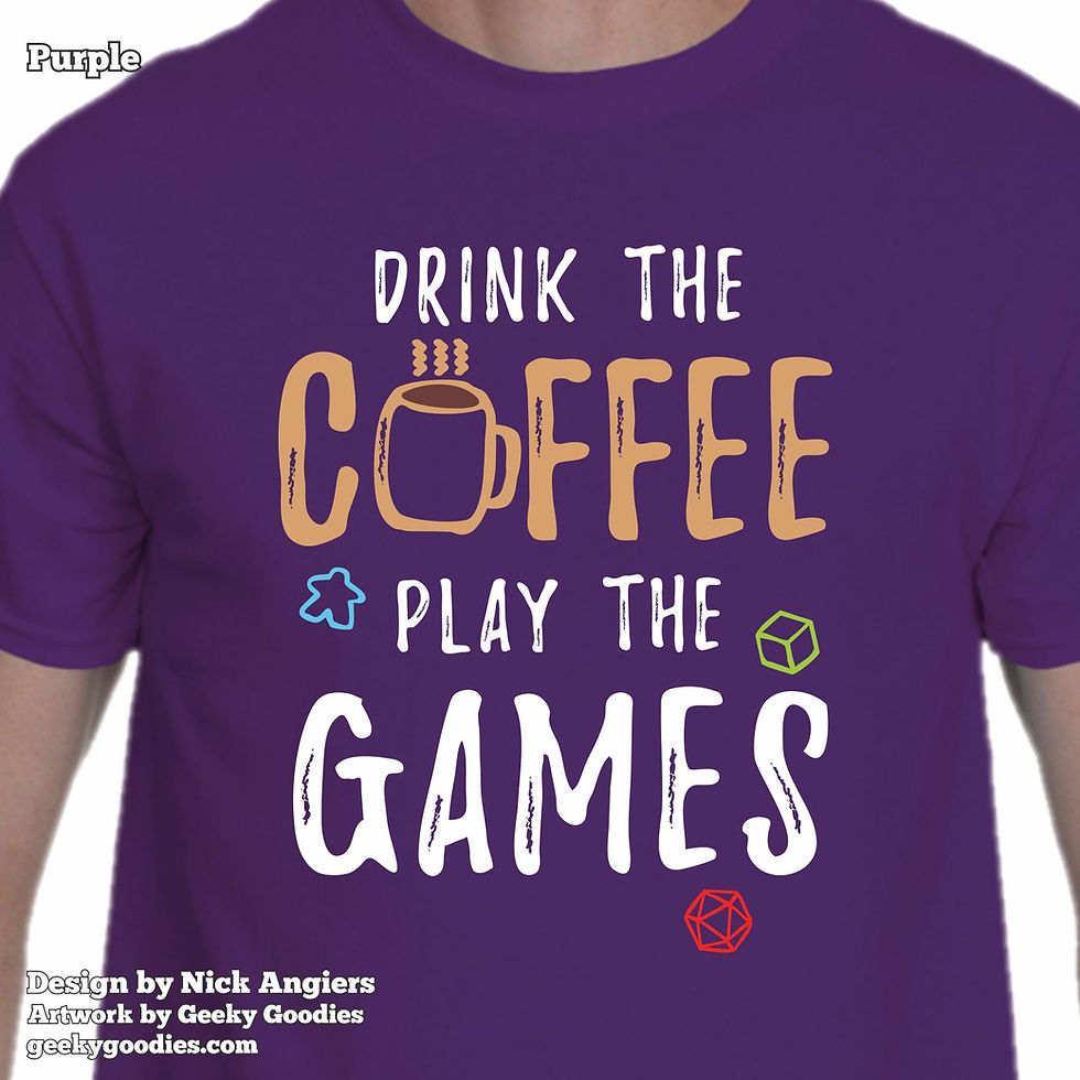 Thumbnail: Drink the Coffee Play the Games Mens/Unisex T-shirt
