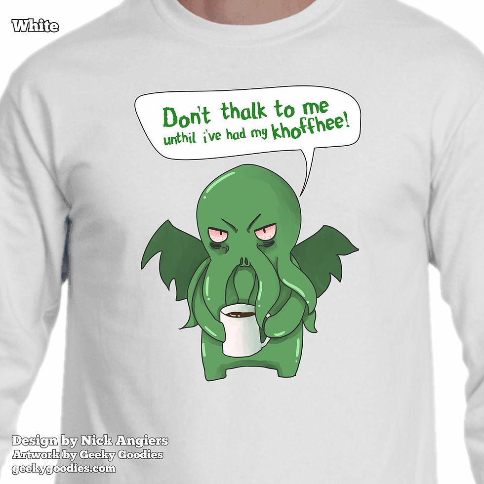 Thumbnail: Don't Thalk To Me Unthil I've Had My Khoffhee! Unisex Long Sleeve Shirt