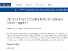 Disappointing Update from Canada Post