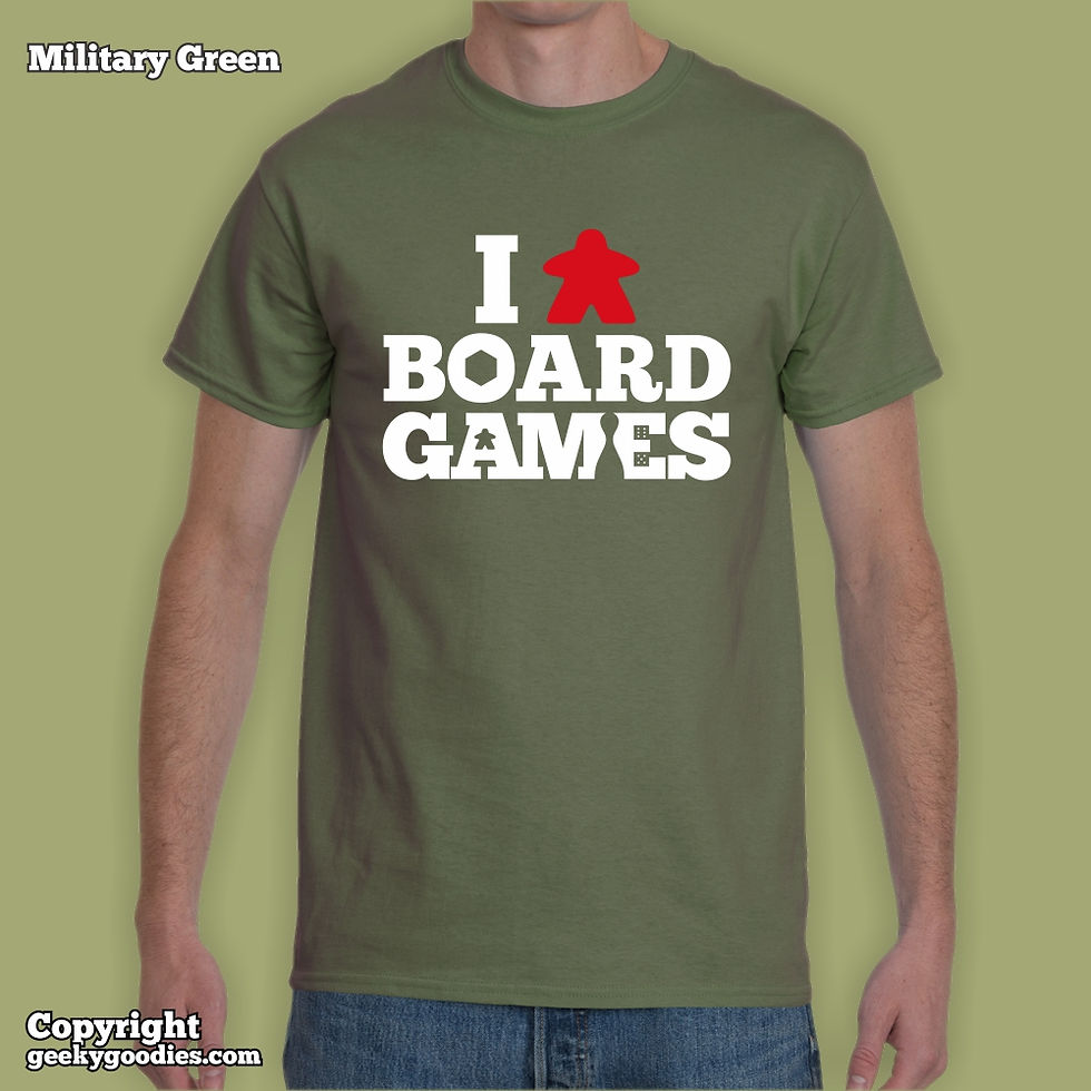 Thumbnail: I (Meeple) Board Games Mens/Unisex T-Shirt (Dark Colours)