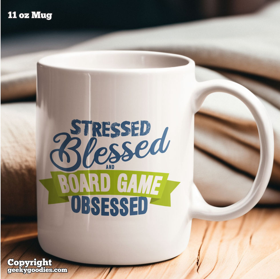 Thumbnail: Stressed, Blessed and Board Game Obsessed Coffee Mugs
