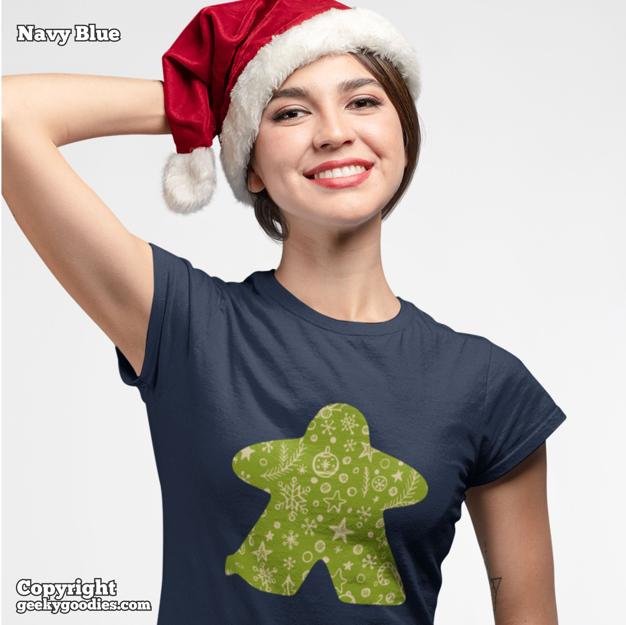 Holiday Pattern Meeple Woman's T-shirts