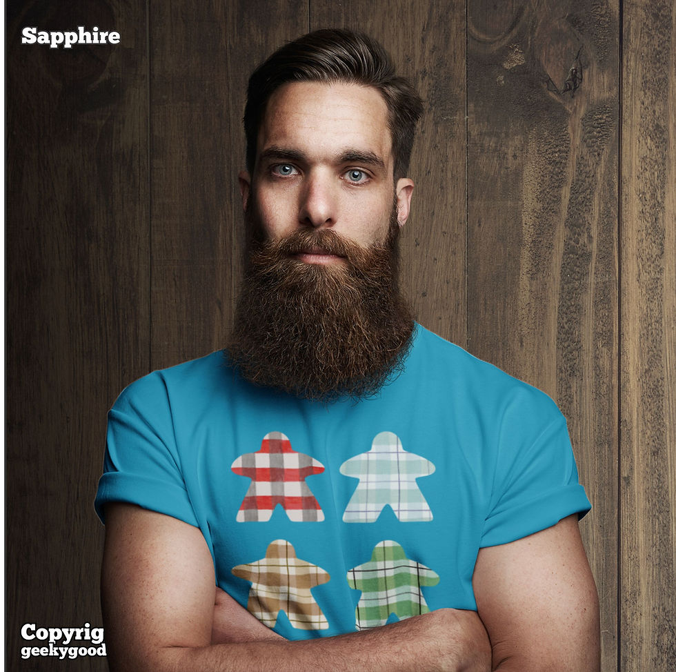 Thumbnail: Plaid Meeple Men's / Unisex T-shirts