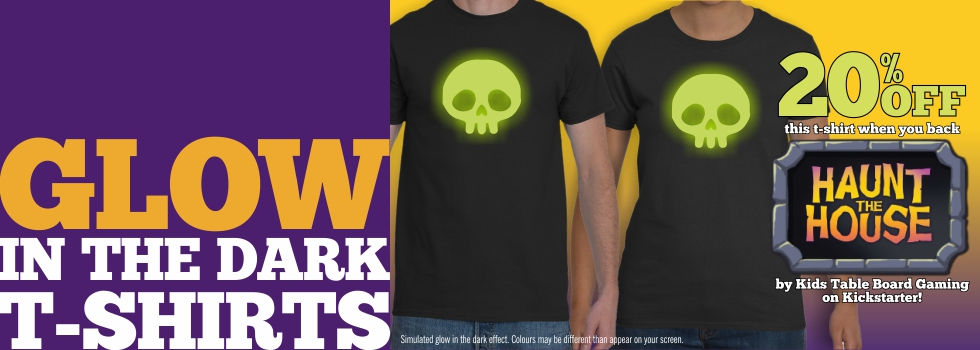 Haunt the House Glow-in-The-Dark T-shirts | Kids Table Board Gaming