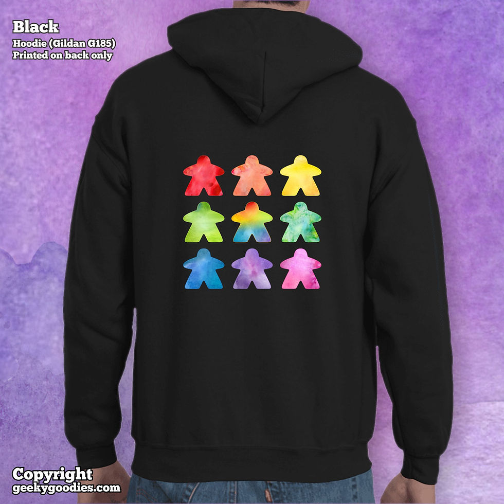 Thumbnail: The Watercolor Meeple Unisex Hooded Sweatshirts