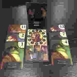 Each player has a card in front them that they cannot see, which is their current Investigation Card. This is the card that they will attempt to figure out the details of; either the animal, the number, or both. Photo by Justin Borges, used with permission.