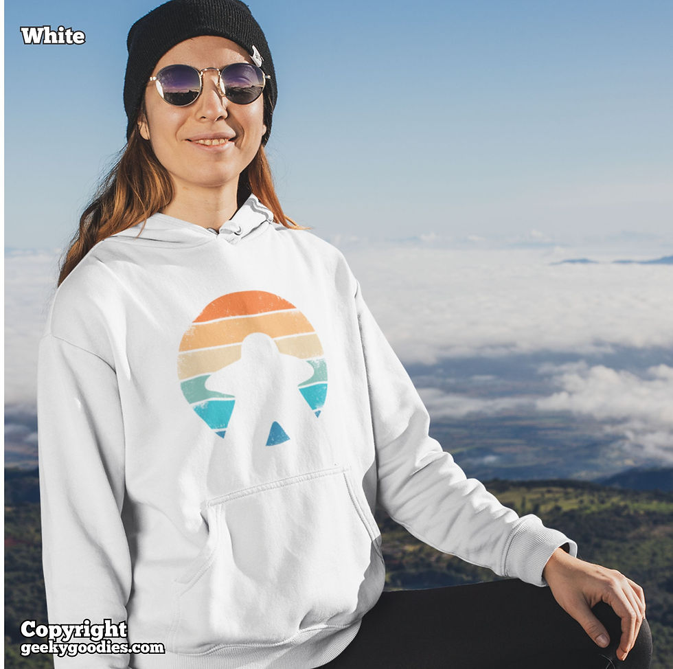 Thumbnail: Retro Meeple Unisex Hoodie