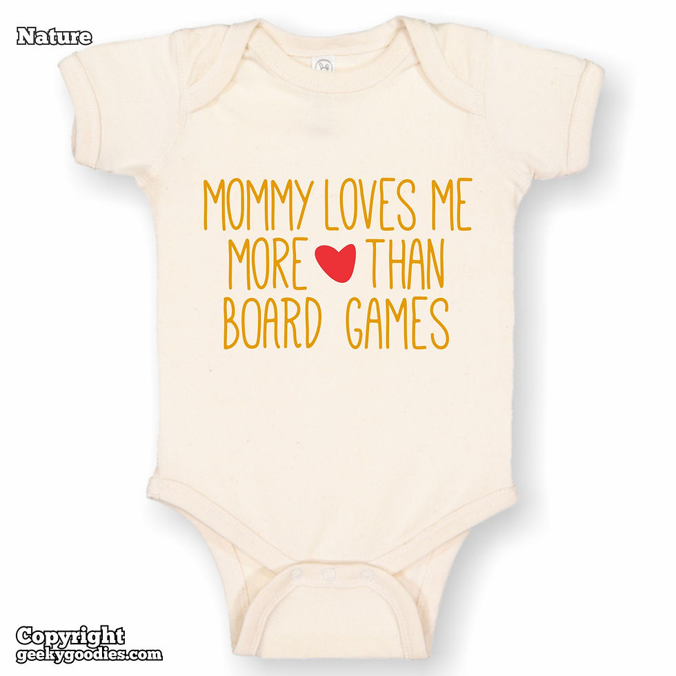 Thumbnail: Mommy Loves Me More Than Board Games Baby Onesies / Infant Bodysuits
