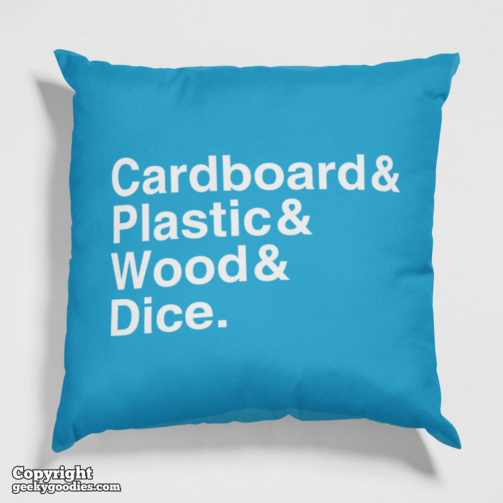 Cardboard & Plastic & Wood & DiceSpun Polyester Square Throw Pillows