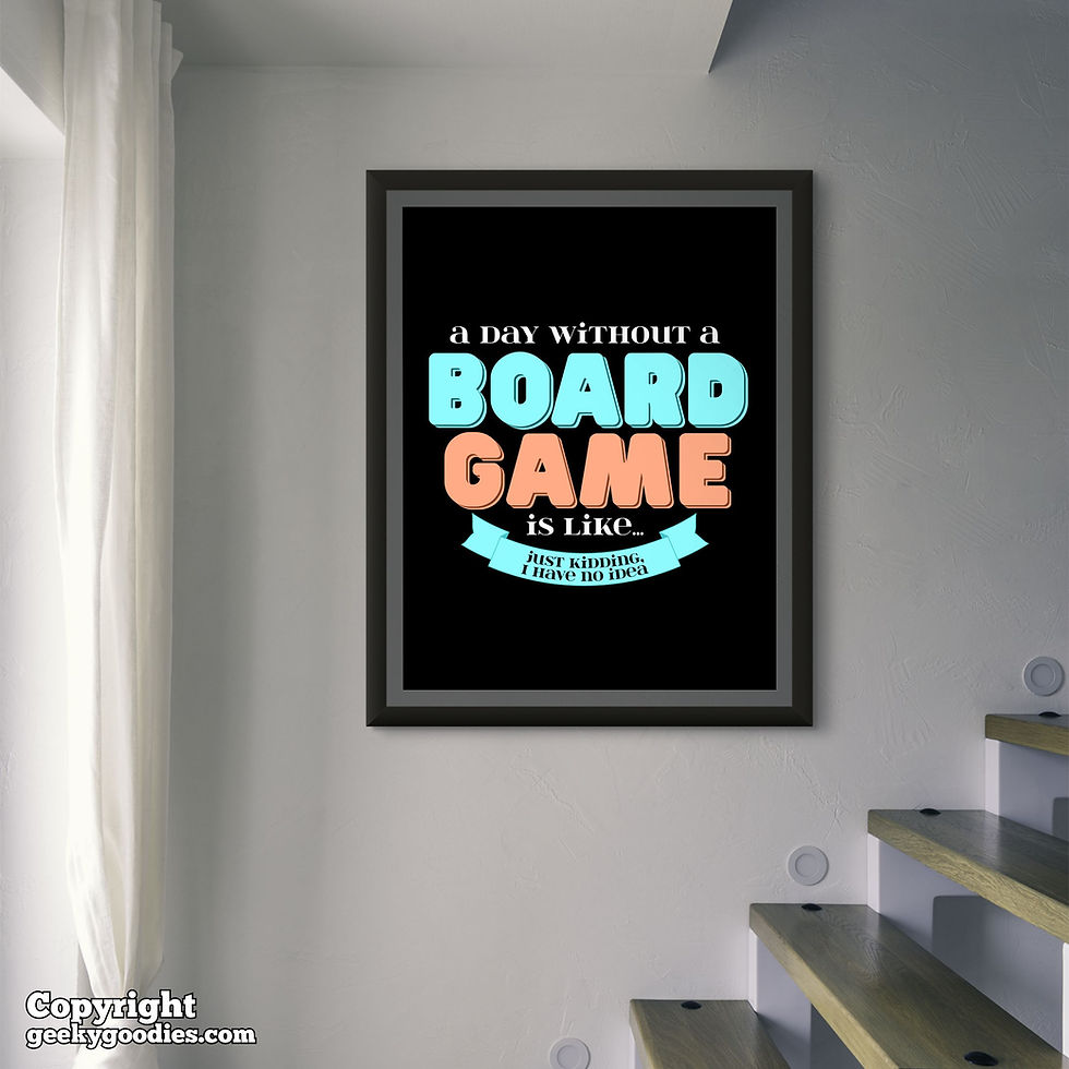 Thumbnail: A Day Without a Board Game Is Like... Just Kidding, I Have No Idea Posters