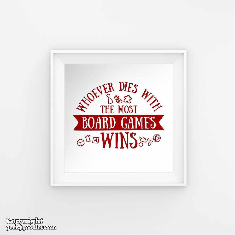 Thumbnail: Whoever Dies with the Most Board Games Wins Poster