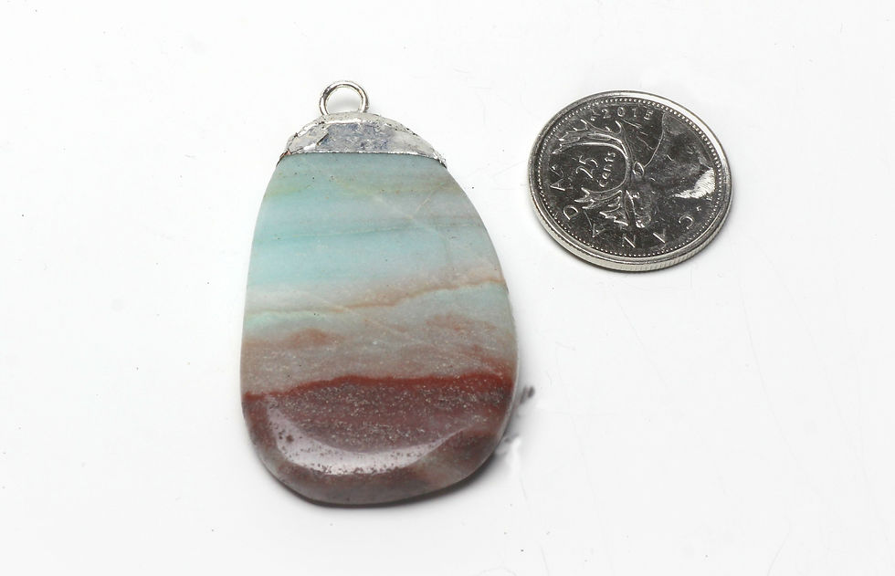 Thumbnail: Hand Soldered Pendants - Fossil, Agates, and Crystals